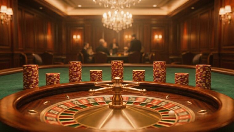 Apuestas equilibradas en mesa de ruleta